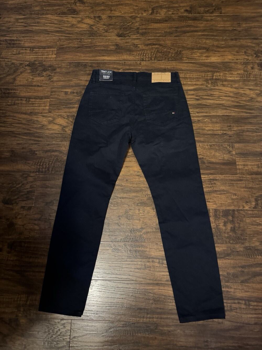 NWT Tommy Hilfiger TH Flex Mens Straight Fit Chino Pants 30x30 Navy Blue